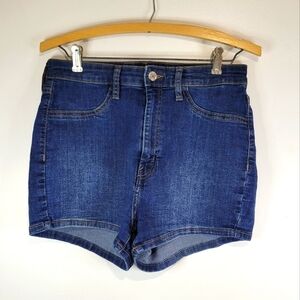 Wild Fable Shorts Womens Size 10/30R Highest Rise Denim Jean Dark Wash Blue.